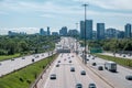 Highway 401 in Toronto, Ontario, Canada Royalty Free Stock Photo