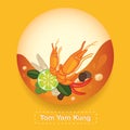 Tom Yam Kung Thai food Label