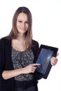 Busines woman with tablet