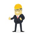 Businesman Show Gesture Thumb Up