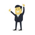 Businesman Show Gesture Thumb Up