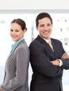 Businespeople posing back to back Royalty Free Stock Photo