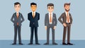 Set of Businessmen characters Vector illustration.