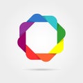 Business abstract logo icon. Rainbow logo  design. Royalty Free Stock Photo