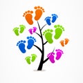 Business abstract tree baby traces logo