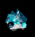 Business abstract triangular infographics layout