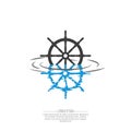 Business Abstract wheel ship icon.