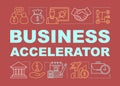 Business accelerator word concepts banner Royalty Free Stock Photo