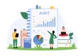 Business accounting report and audit, research by accountant service and consulting