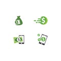 Business acounting money mobile cash logo