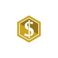 Business acountting dollar icon vector template app