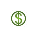 Business acountting dollar icon vector template app