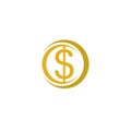 Business acountting dollar icon vector template app