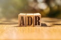 Business acronym ADR as American depositary receipt