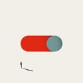 Business action vector concept. Symbol of motivation, success, management, process. Minimal illustration