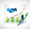 business agreement handshake graph concept
