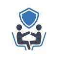 Business agreement protection vector icon Royalty Free Stock Photo
