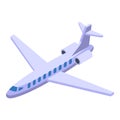 Business airplane icon isometric vector. Flight plane