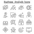 Business Analysis & Conceptual icon set in thin line style