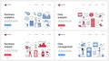 Business analysis, data analytics process and management set and work of tiny analysts
