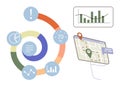 Data Analytics and Visualization with Infographics and Location Mapping Elements Royalty Free Stock Photo