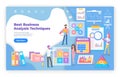 Business Analysis Techniques Web Page or Site Royalty Free Stock Photo
