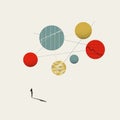 Business analysis vector concept. Symbol of strategy, planning, statistics and data analytics. Minimal illustration.