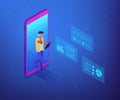 Data insight concept vector isometric illustration.