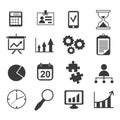 Business analyst marketing icon vector set
