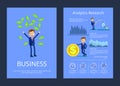 Business and Analytic Research Vector Illustration