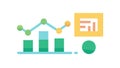 Business Analytics Chart Icon for Data Market Insights, vector design Generative AI Royalty Free Stock Photo