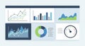 Business Analytics Dashboard with Charts and Graphs for Data Visualization Royalty Free Stock Photo