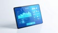 Business Analytics Dashboard on a Digital Tablet Royalty Free Stock Photo