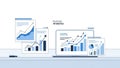 Business Analytics Dashboard with Graphs and Data Charts Royalty Free Stock Photo