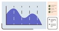Data Visualization with Line Graph, Checklist, and Analytics Elements for Business Insights Royalty Free Stock Photo