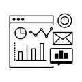 Business Analytics and Data Visualization Icons Set Royalty Free Stock Photo