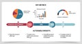 Business analytics and data visualization infographic with charts and graphs Royalty Free Stock Photo