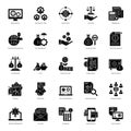 Business Analytics Glyph Icons Pack