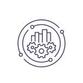 Business analytics, line icon Royalty Free Stock Photo