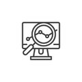 Business analytics line icon