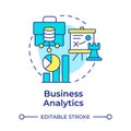 Business analytics multi color concept icon Royalty Free Stock Photo