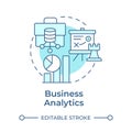 Business analytics soft blue concept icon Royalty Free Stock Photo