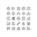 Business Analytics and Workflow Line Icons Set â Management, Data, Cloud and Process Symbols Royalty Free Stock Photo