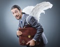 Business angel with money