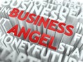 Business Angel - Wordcloud Concept. Royalty Free Stock Photo