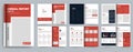 Business annual report layout and multipurpose company profile, corporate brochures template design