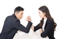 Business arm wrestling Royalty Free Stock Photo