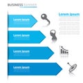 Business arrow banner infographics