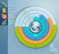 Business arrow infographics circle template.