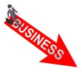 Business Arrow Represents Commercial Corporations 3d Rendering